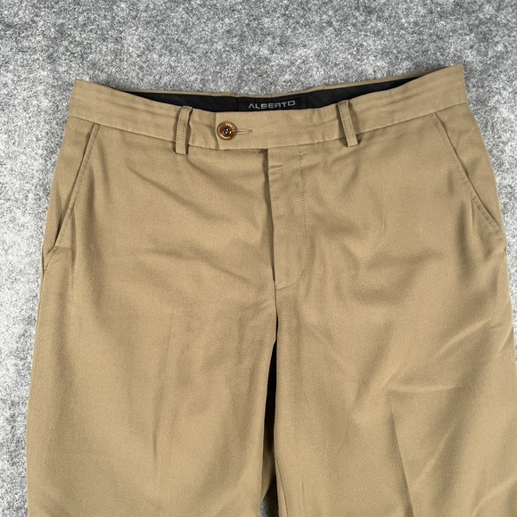 Alberto Pants Mens 33x32 Brown Comfort Fit Kevin Ceramica Dress‎ Workwear - Picture 2 of 12